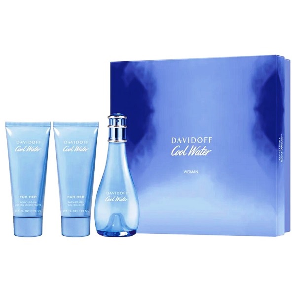 P Set Davidoff Cool Water W Edt 100 Mlsp 3 Pc
