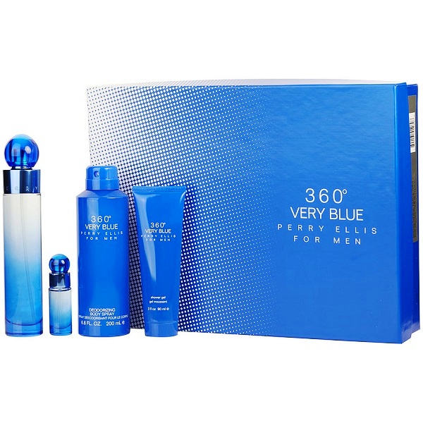 P Set Perry Ellis 360 Very Blue M 4 Pcs