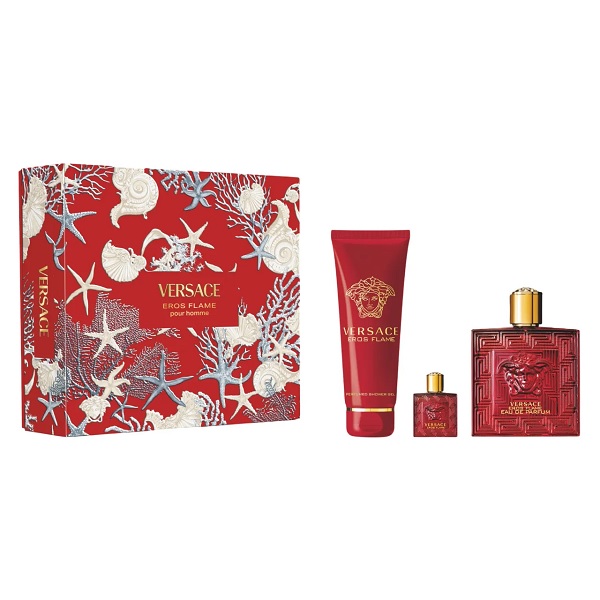 P Set Versace Eros Flame M Edp 3Pcs